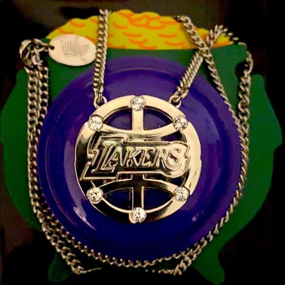 Lakers pendant silver necklace Los Angeles Lakers NBA basketball LA Lakers - Picture 4 of 4